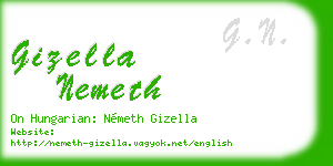 gizella nemeth business card